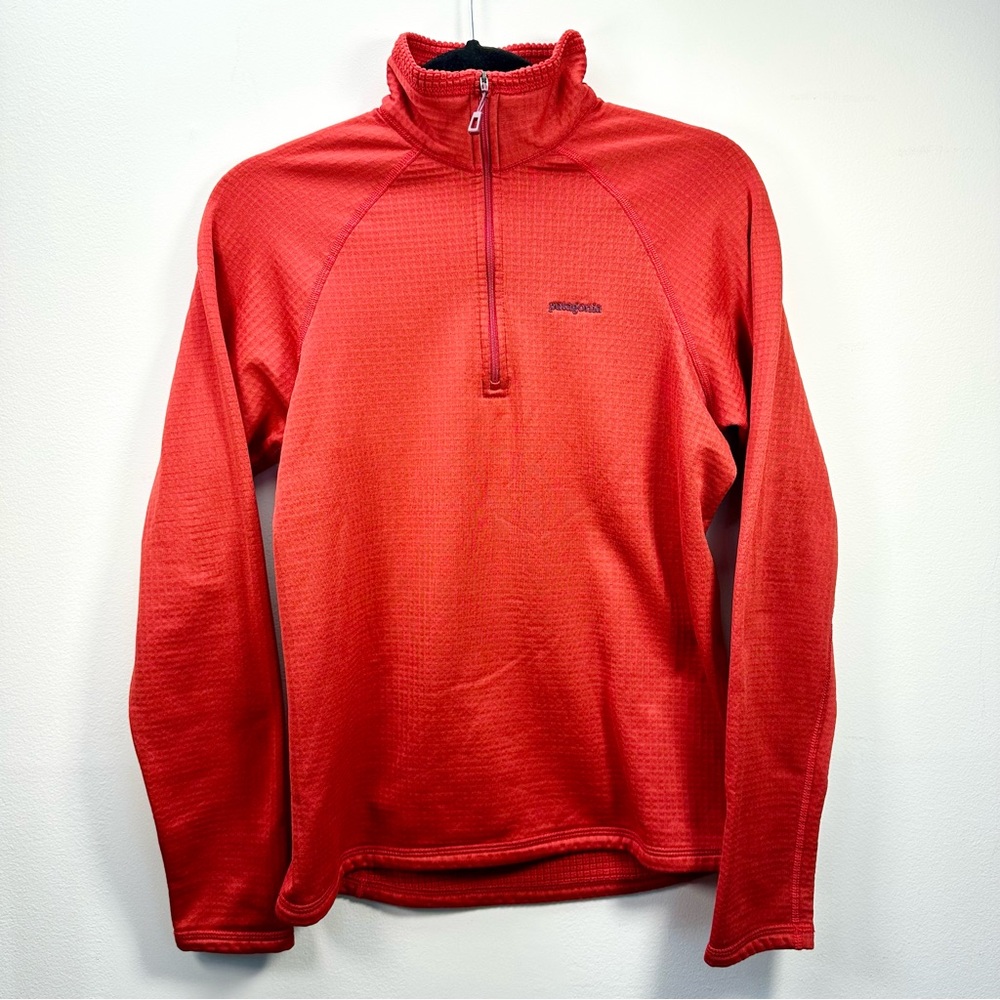 Patagonia Women’s R1 Pullover, Quarter-Zip Half-Zip Fleece, Rust, Medium